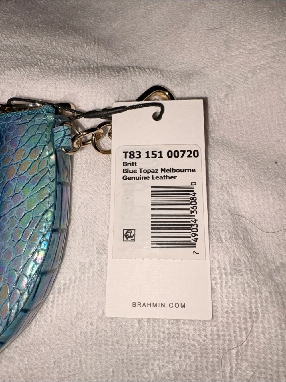 NWT Brahmin Britt in Blue Topaz